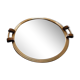 Wood and brass mirror tray 1940'
