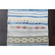 1970s Vintage Turkish Hand-Knotted Wool Cotton White Runner Rug 66x288