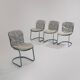 Ensemble de 4 chaises "077" par Studio Cidue pour Cidue, années 1970.