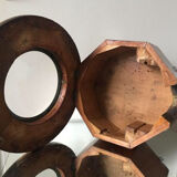 Antique mahogany wall bracket with glass lid