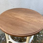 Guéridon table de café en bois courbé 80s shabby chic