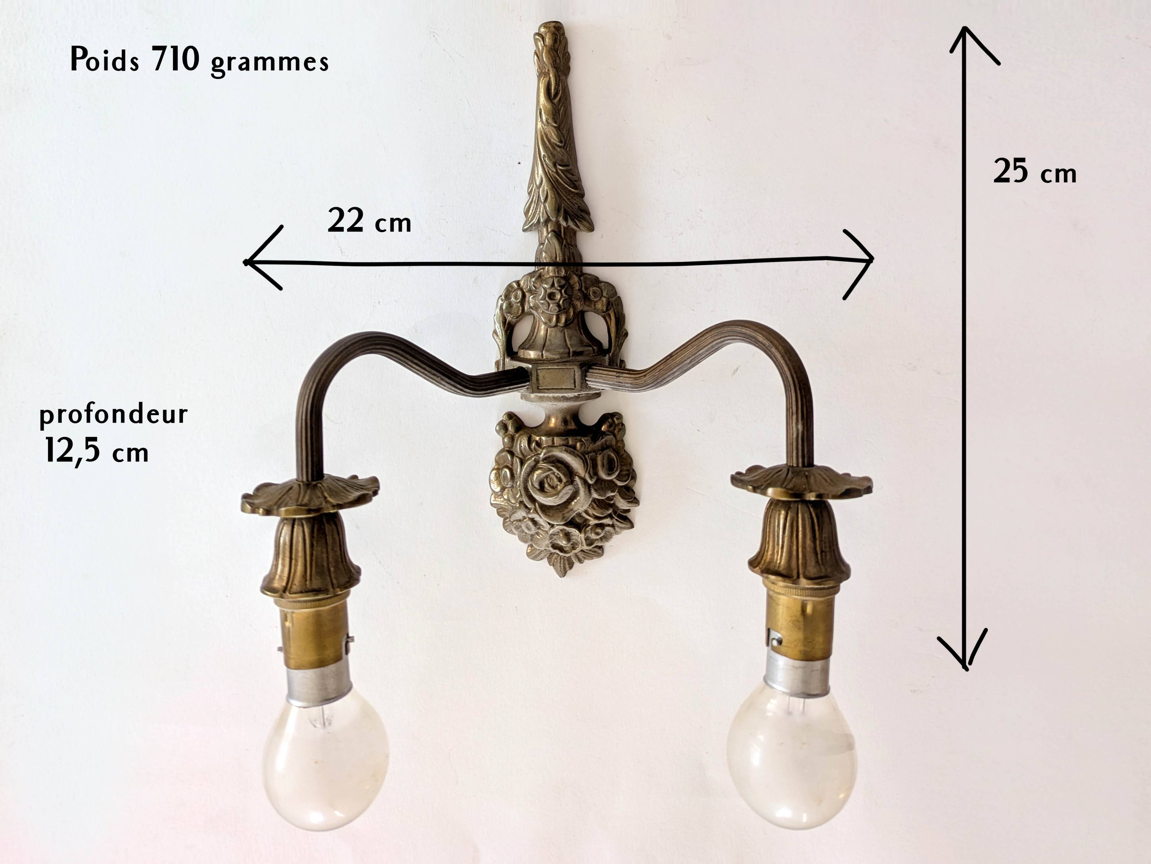 Two antique wall lights