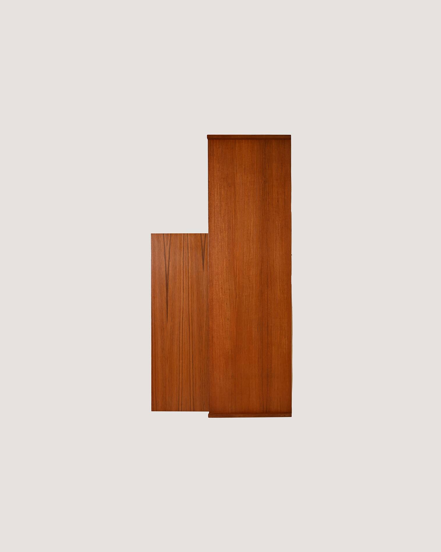 Scandinavian teak sideboard with pull-out shelf, 1960s