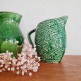 Old green slip pitcher