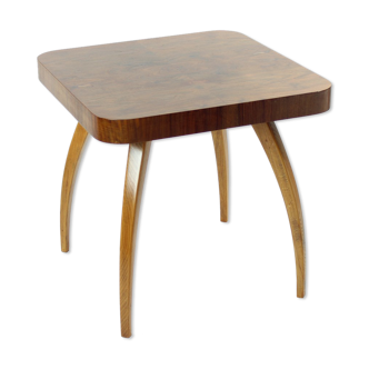 Table basse araignée par Jindrich Halabala en chêne et noyer, Tchécoslovaquie, 1930