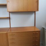 danish wall shelf unit in teak from the 60s by Kai Kristiansen