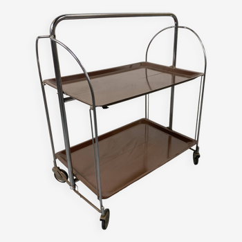 Mid-century folding serving trolley by Bremshey Solingen, 1950s