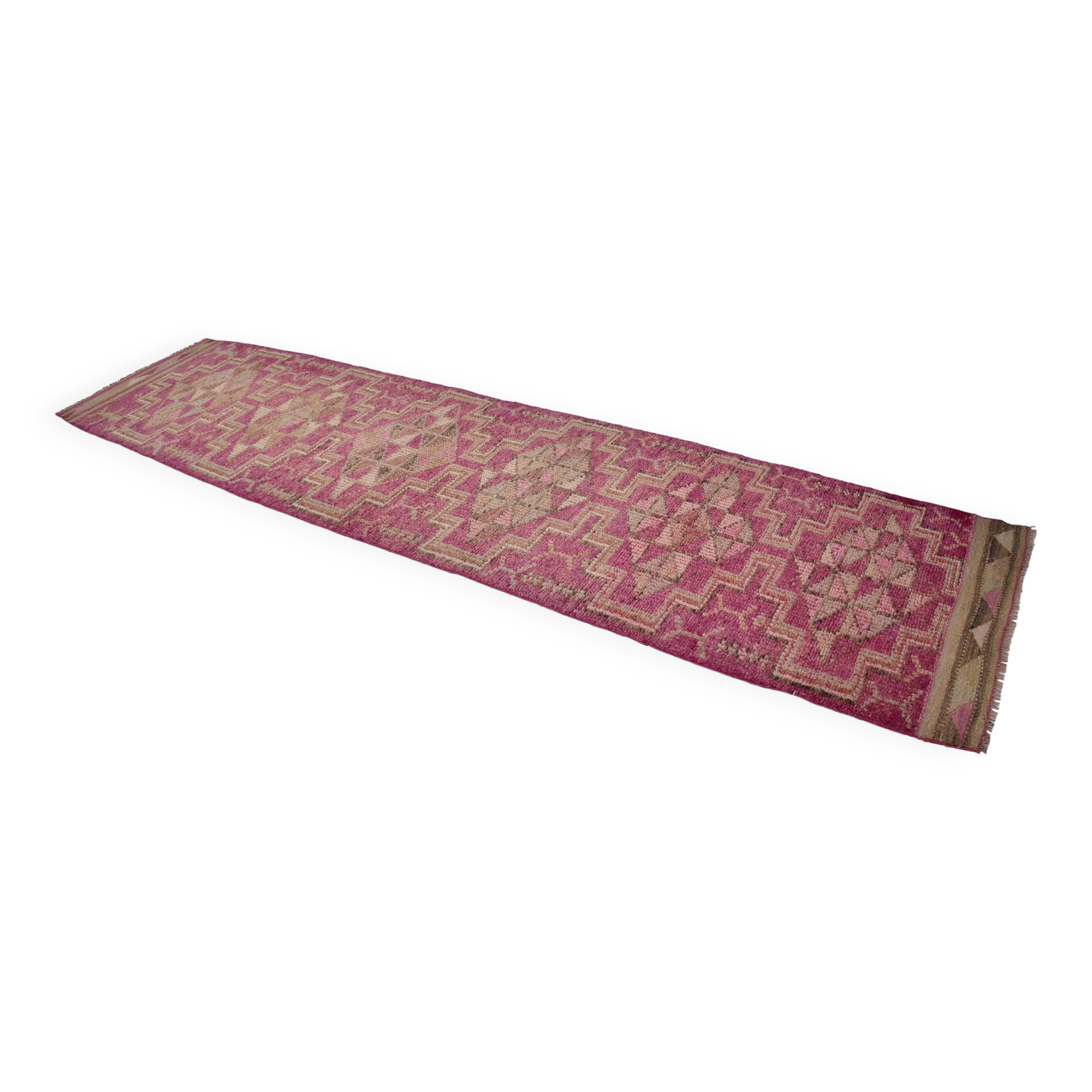 Geometric Vintage Anatolian Runner Rug sku 2174