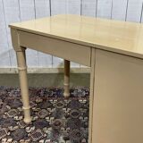 Bureau anglais en chêne et noyer du début XXème