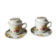 Two cups with herbal tea from the Faiencerie of Pillivuyt