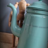 Green enamelled coffee maker lineage