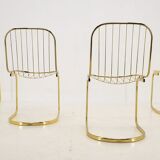Midcentury set of four dining chairs, Italy, 1970s