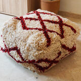 Pouf tapis marocain beni ourain