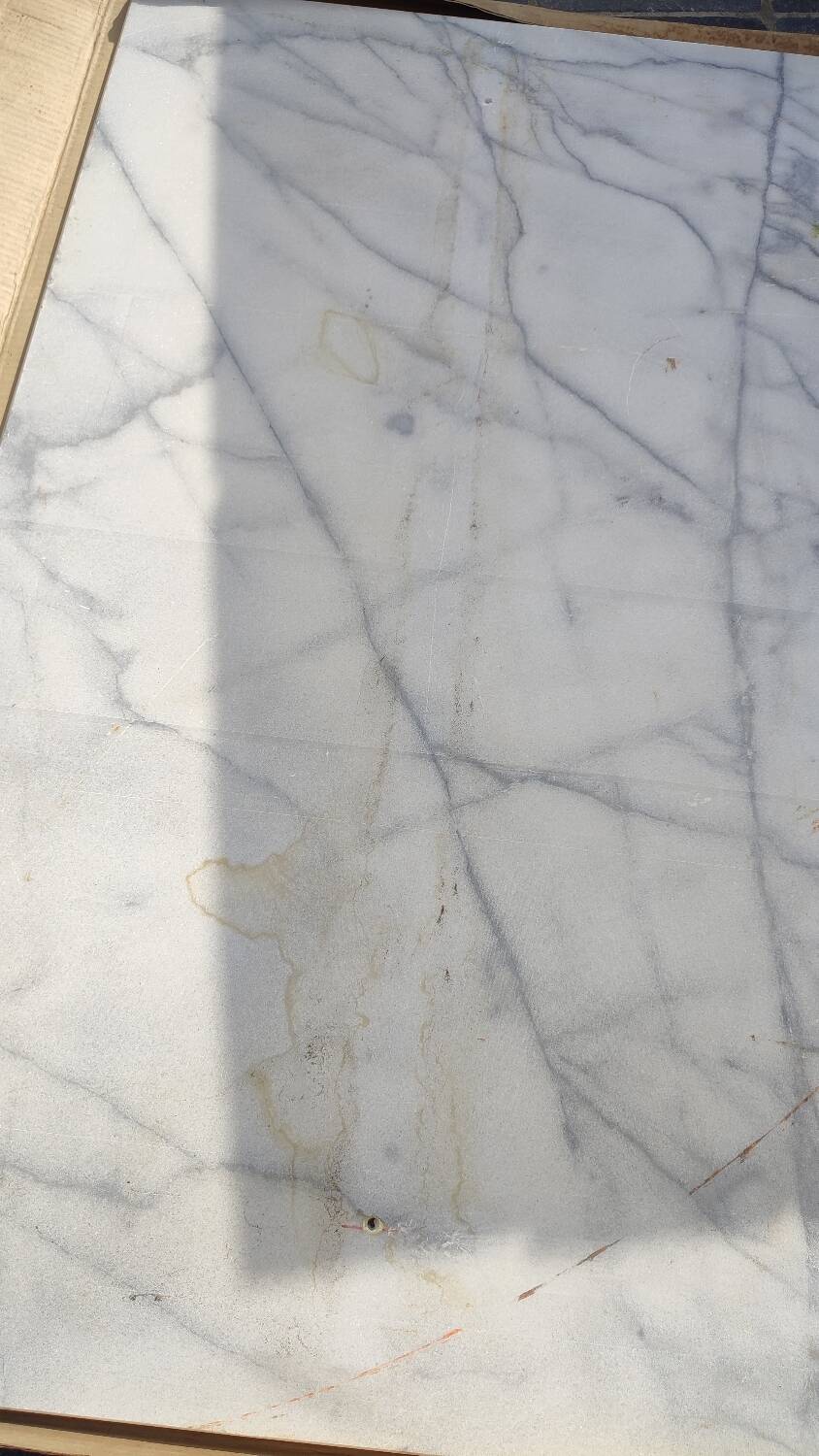 Cast iron and marble bistro table