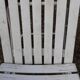 Pair of iron and old wood garden chairs