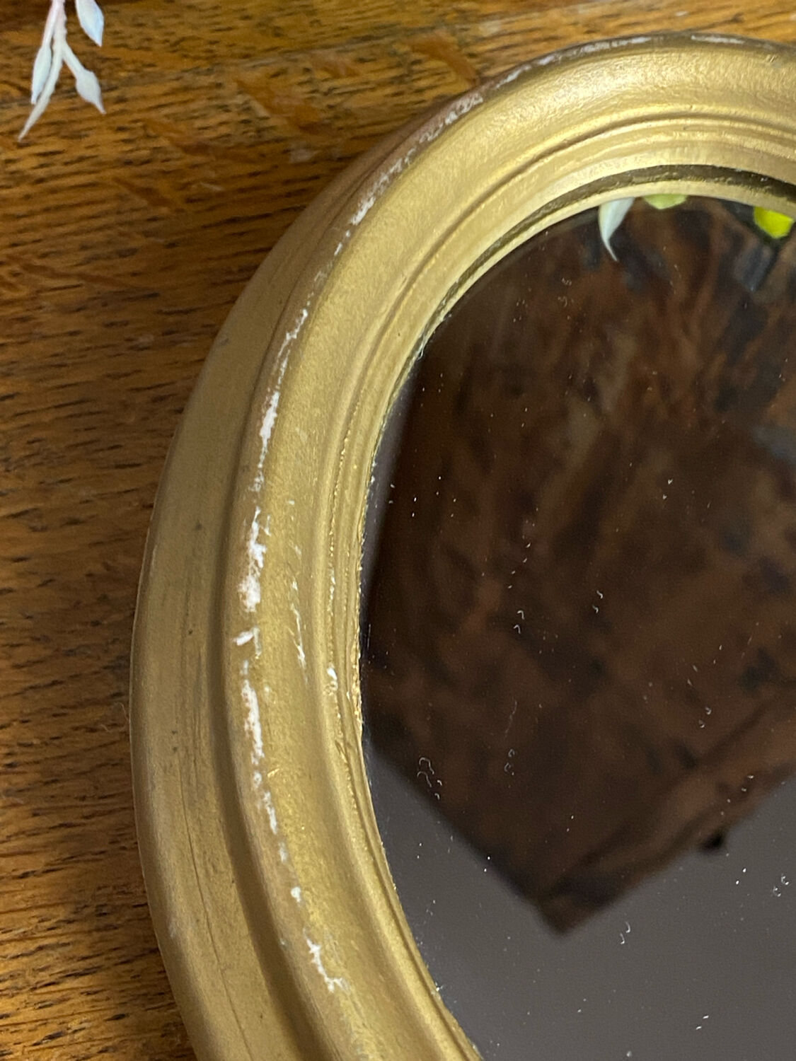 Small Italian oval-shaped mirror