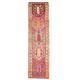 1970s Turkish Hand-Knotted Wool Cotton Pink Runner 87x294
