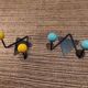 Pair of coat racks two hooks