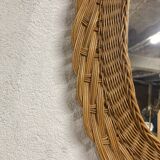Rattan mirror 1960