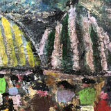 Old table "The port market"