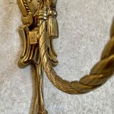 Pair of gilded bronze wall lamps Louis XVI style