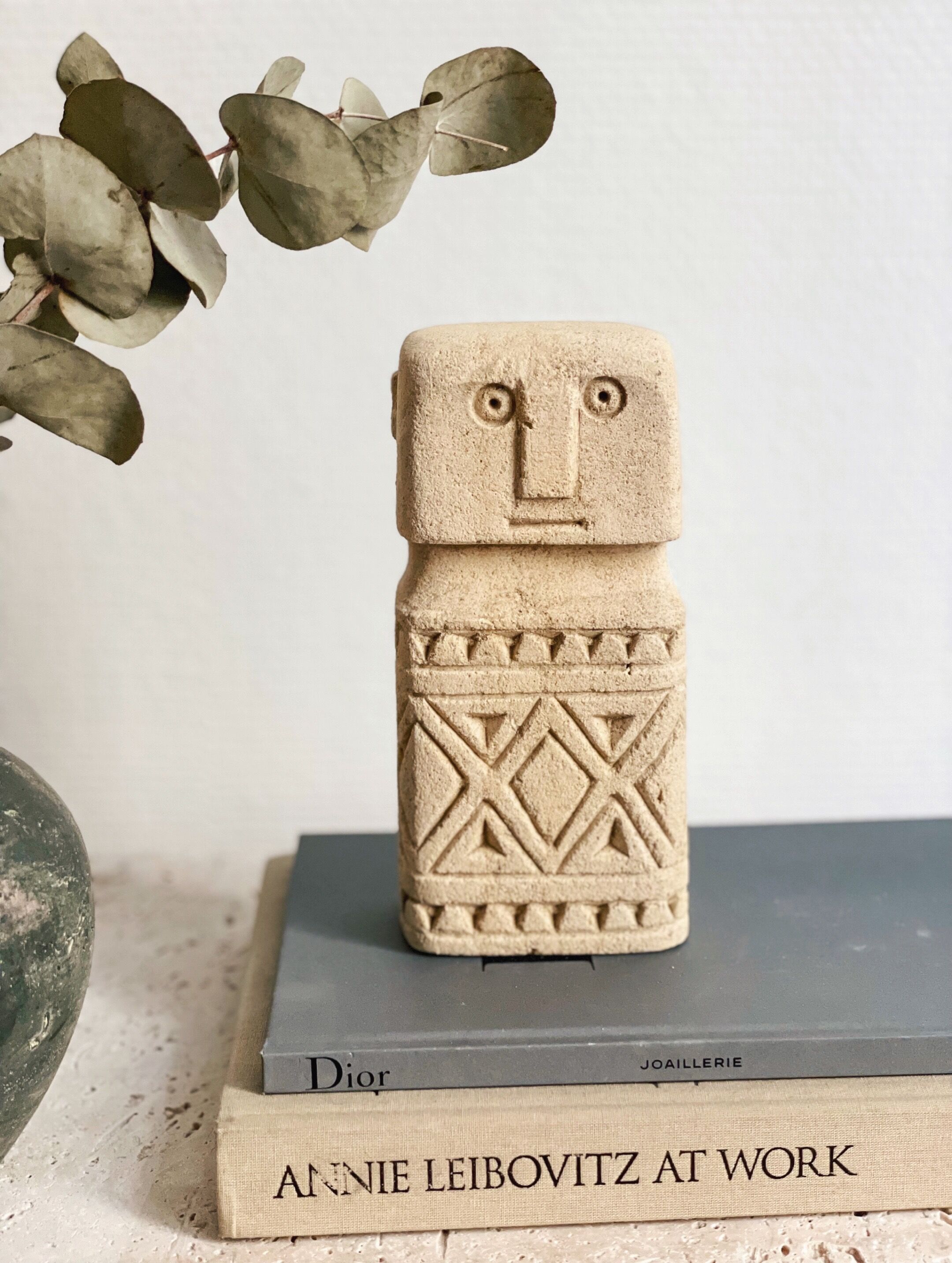 minimalist stone faces