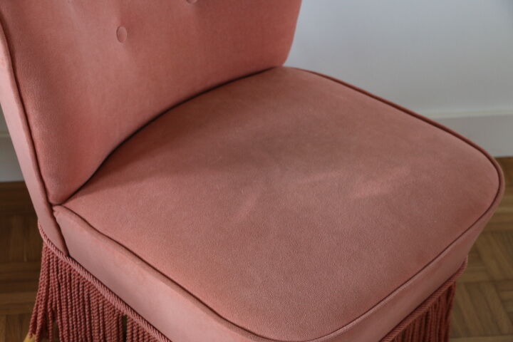 Fauteuil cocktail rose poudré