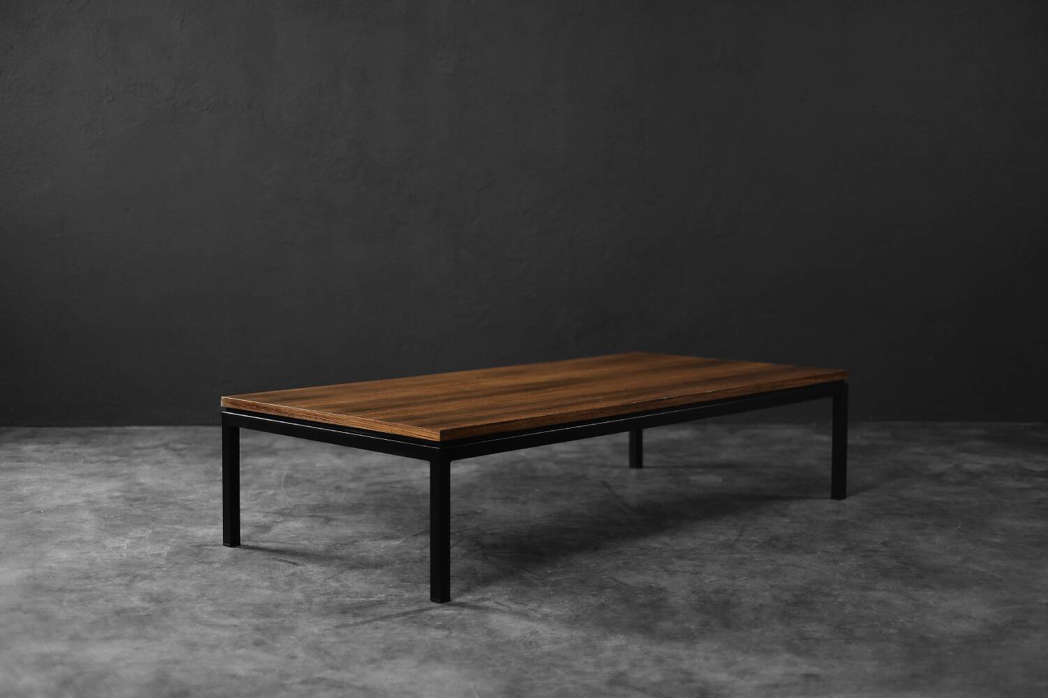 Vintage Mid-Century Danish Modern Brown Teak Low Coffee Table, 1960s