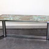 Ceramic and chrome coffee table