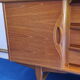60s teak row, two sliding doors