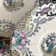 Assiettes en terre de fer polychrome Longwy modèle "chinois"