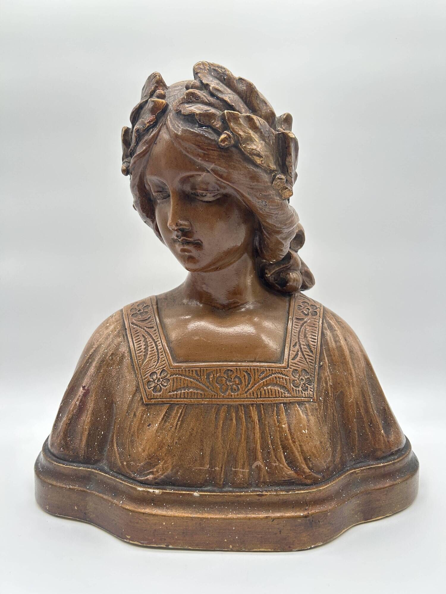 Art Nouveau bust by Gustave Van Vaerenbergh