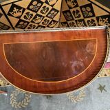 Pair of half-moon bedside tables Louis XV style