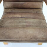 1970s Pair of Yngve Ekström "Contino" Leather Armachair,Sweden