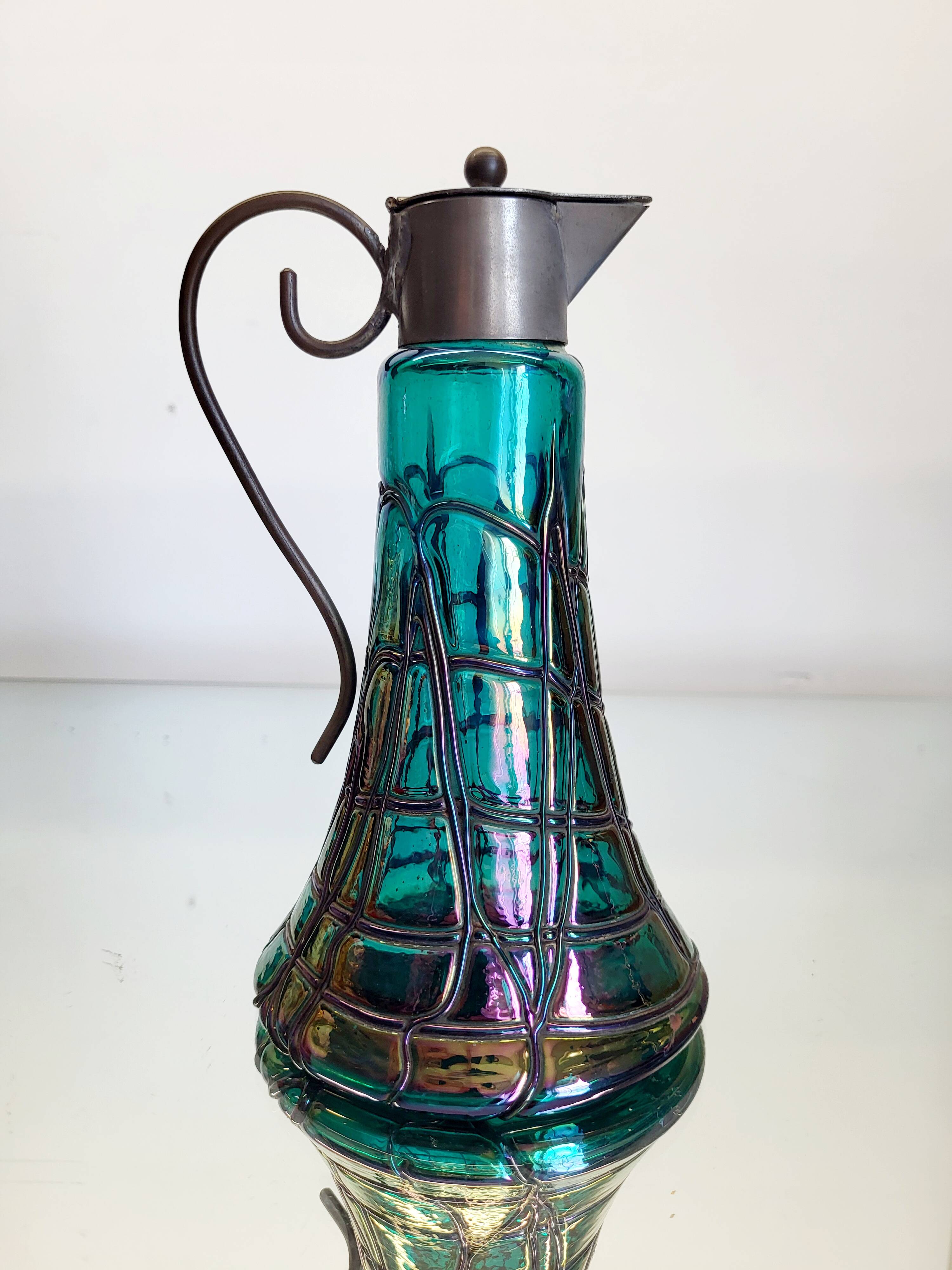 Karaf Art nouveau, pichet, König & Habel Ignaz, Oostenrijk, 1880-1890