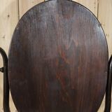 Thonet style curved wood bathroom cabinet
