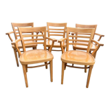 Set of 5 bistro armchairs