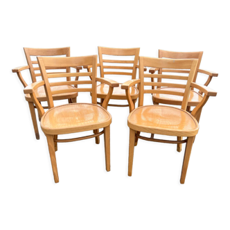 Lot de 5 fauteuils bistrot