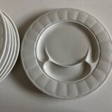 Set of 6 porcelain asparagus plates 1960