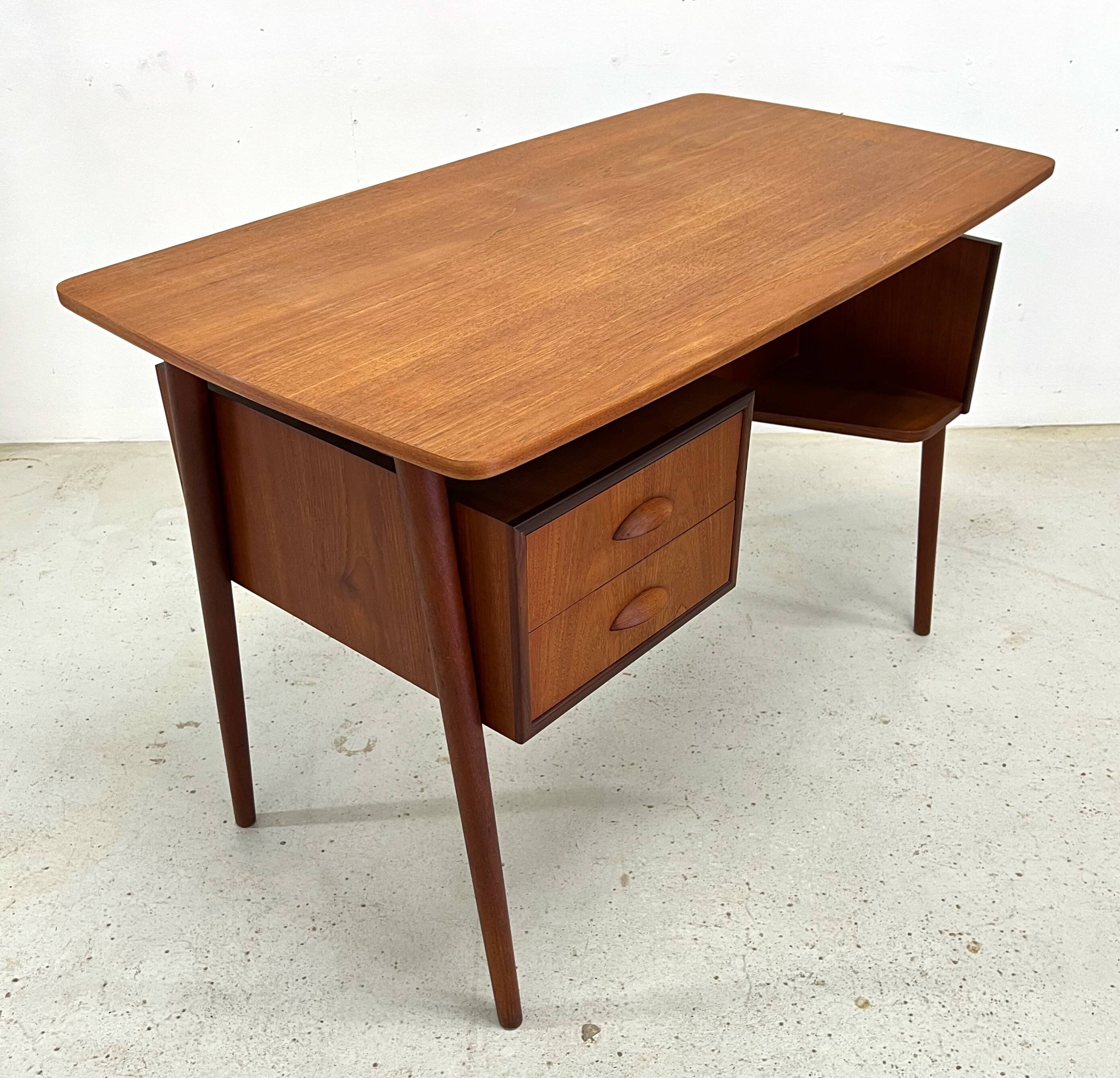 Petite Danish Teak Desk, 1960s.