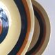 Set of 8 hollow plates cap faience gience of Gien 1970s