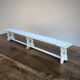 French wooden farmhouse bench / garden bench / 1960s