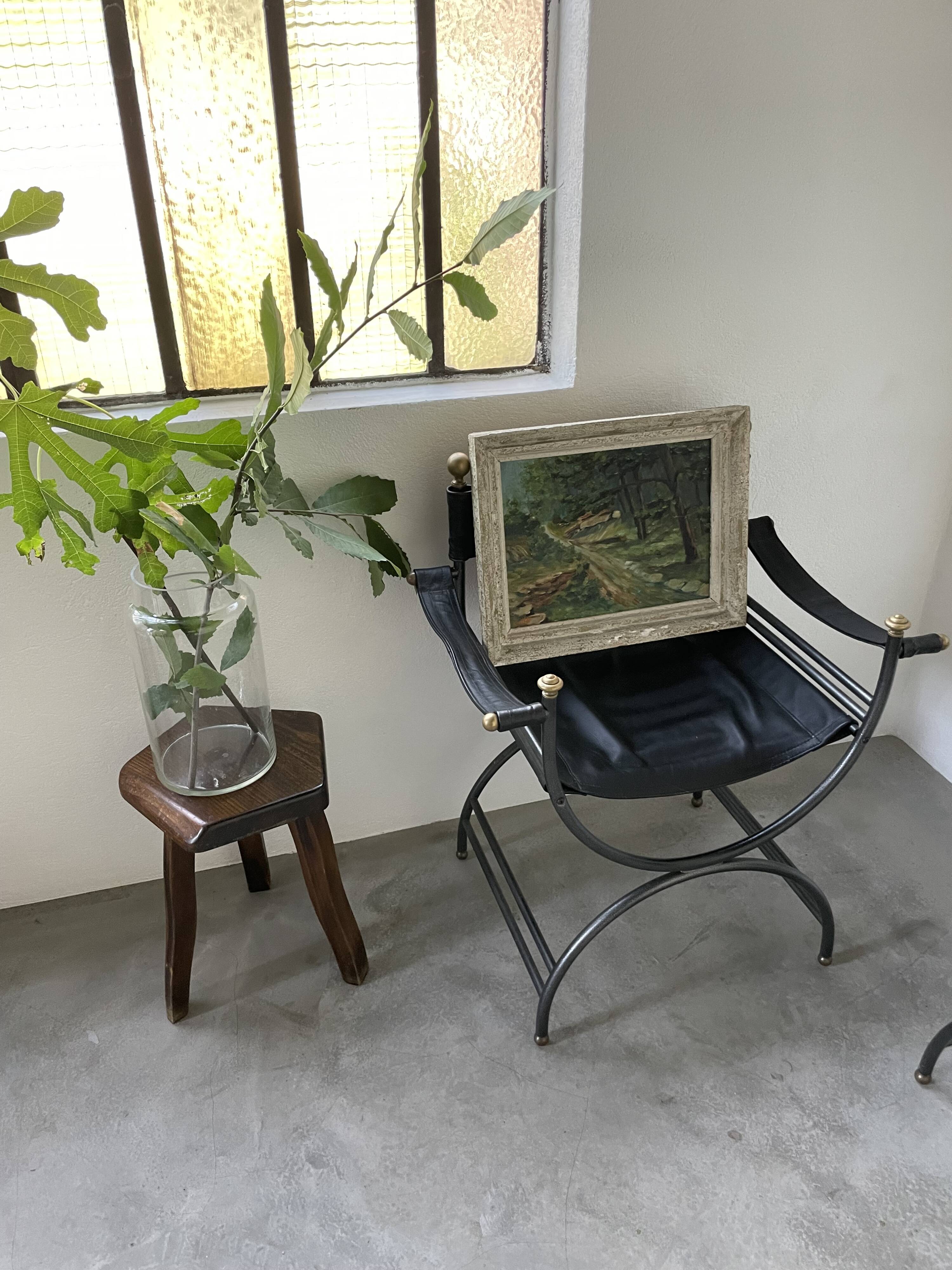 Oil painting walk in the Bailly forest