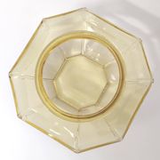 Italian wall lamp Ismos octagonal yellow glass 70s