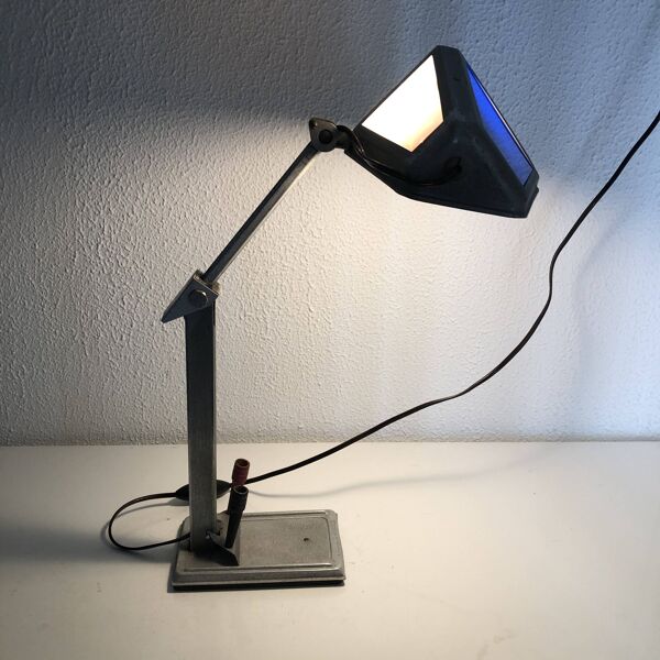 Grande lampe vintage 1920 Pirouett Art Déco bureau - 50 cm