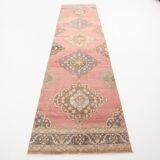 3x11 Vintage Turkish Runner Rug, 91x344Cm