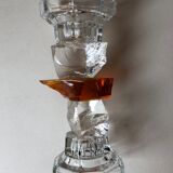Glass candle holder