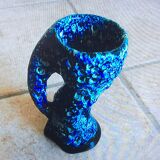 Blue foam vase of the seas enamels of glaciers