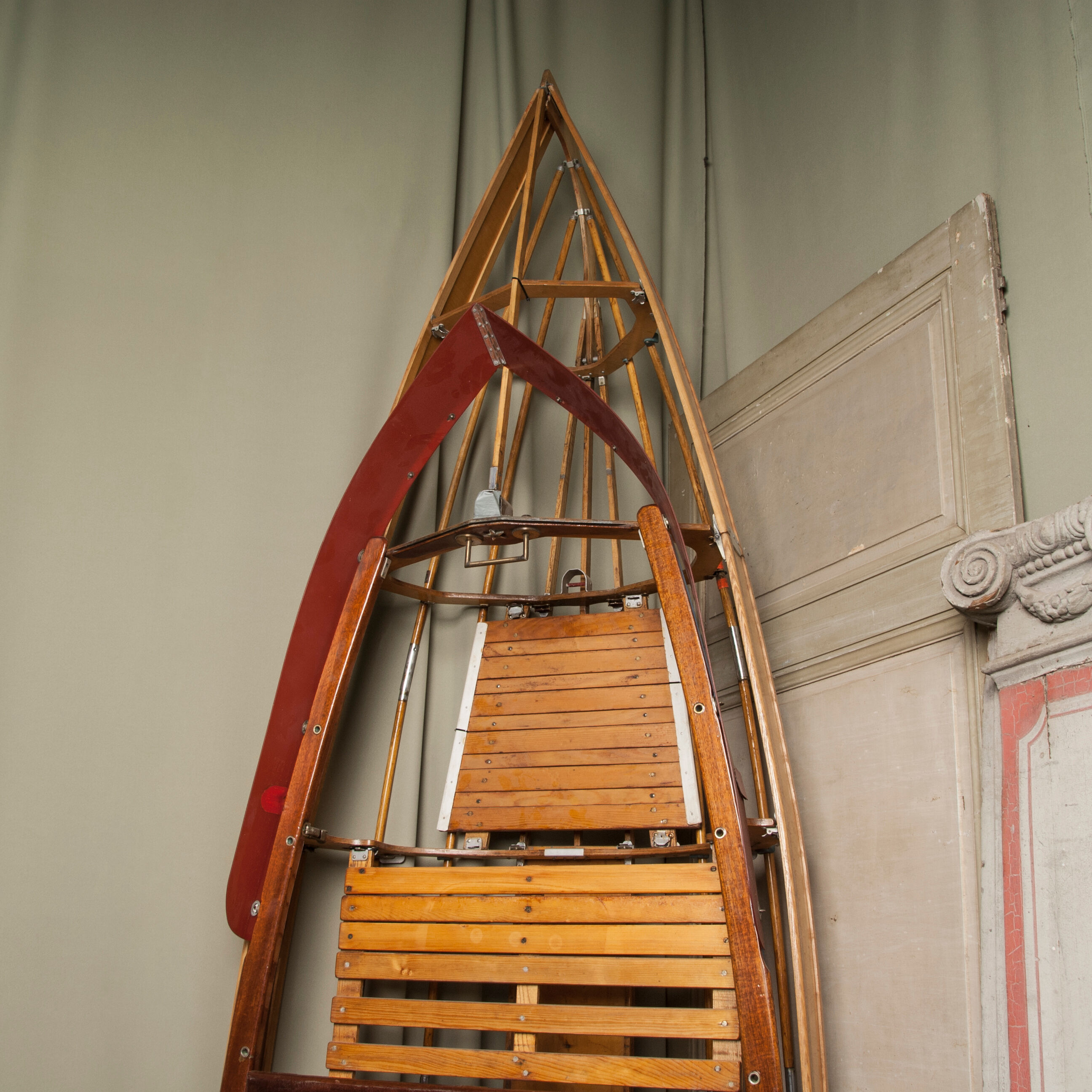 Vintage wooden boat skeleton frame
