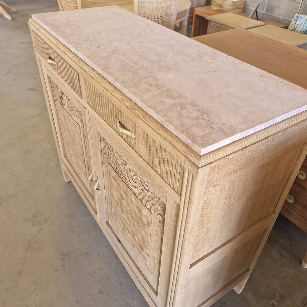 Art Deco buffet in pink marble